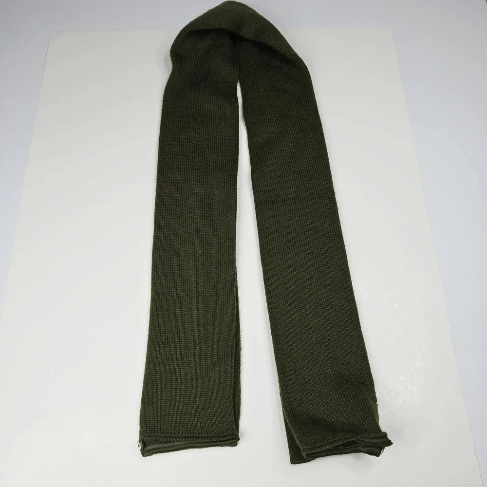 Vintage 1981 US Military Scarf OG-208 Wool Neckwear OD Green DLA100-81-F-U754 Ar